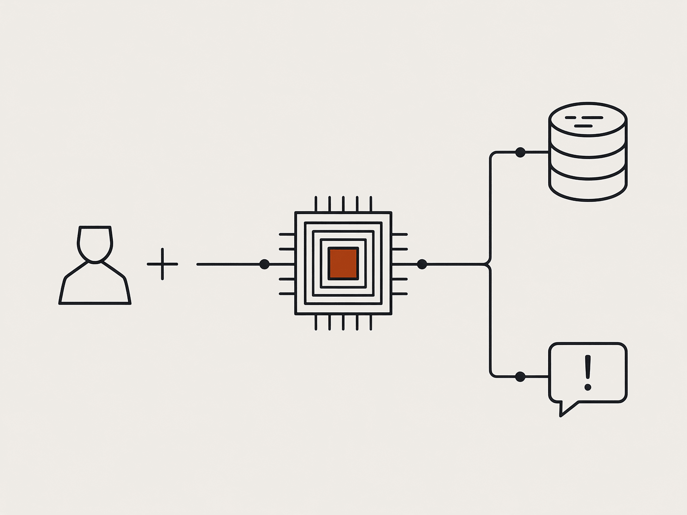 Line diagram of a new lead processed through a central system and routed to a database and an alert notification